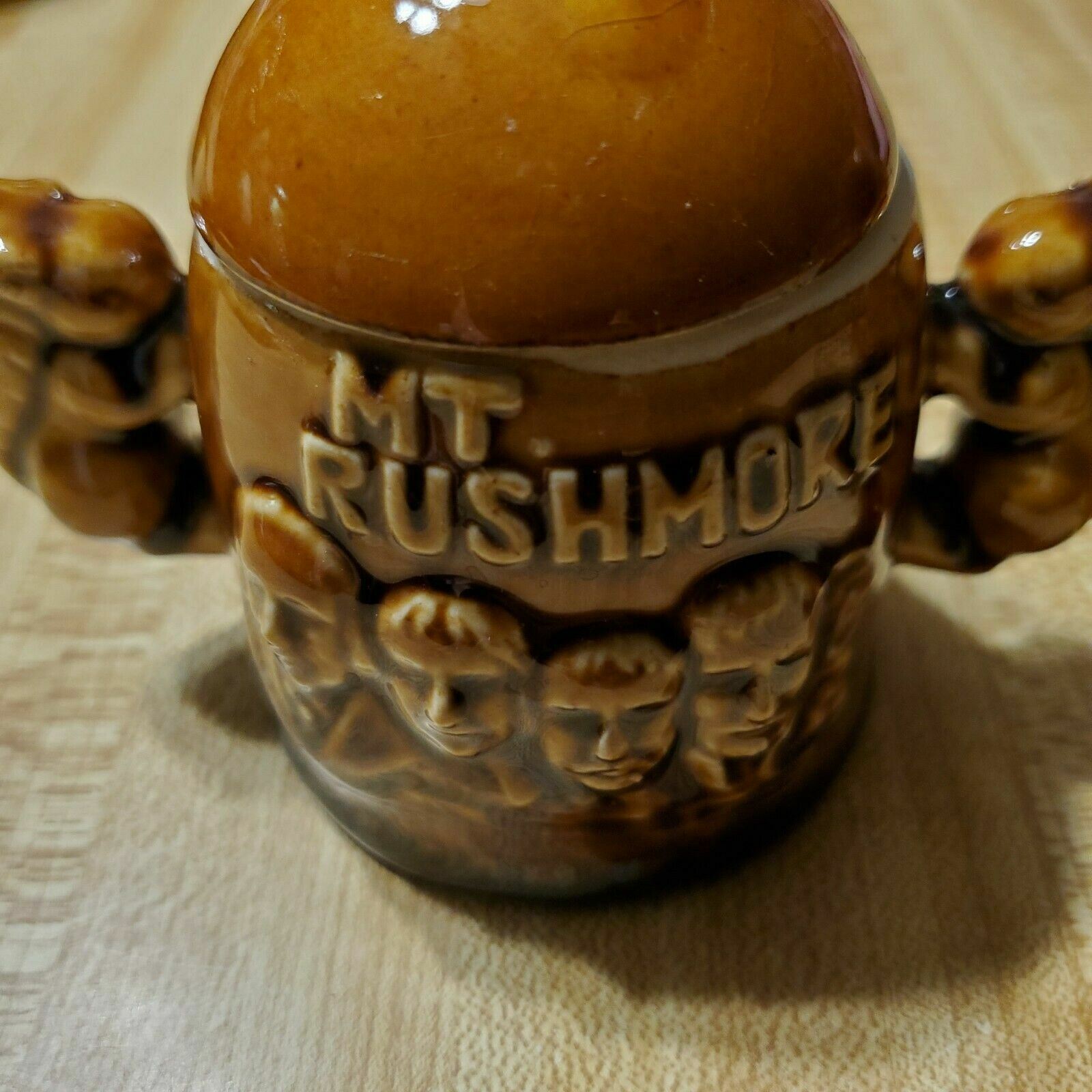 MT RUSHMORE South Dakota Ceramic NATIONAL Park Creamer Sugar Tourism Vintage
