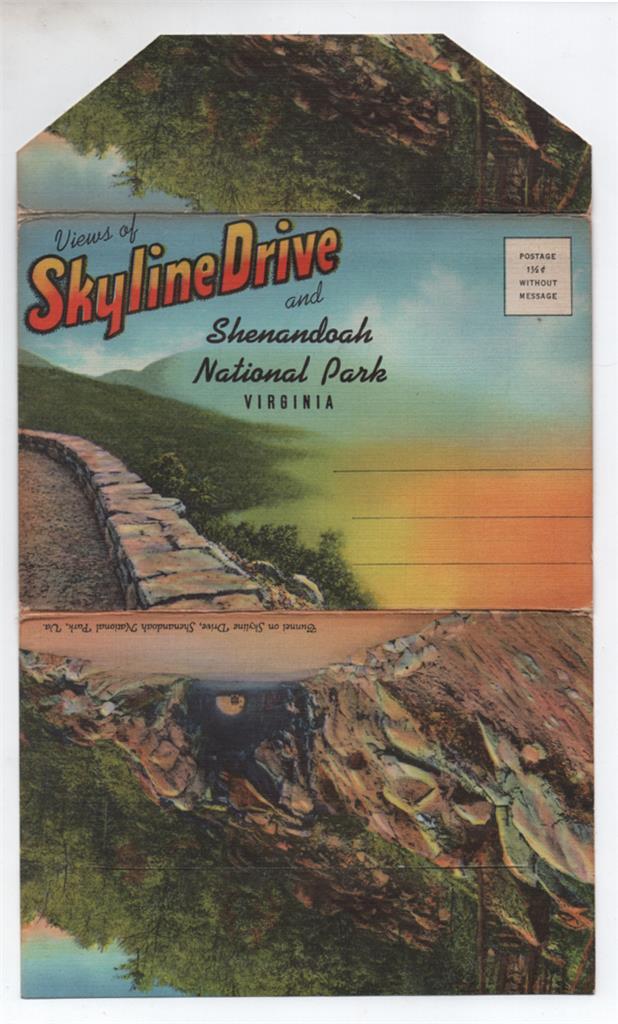 c1950 Souvenir Folder, Skyline Drive, Shenandoah National Park