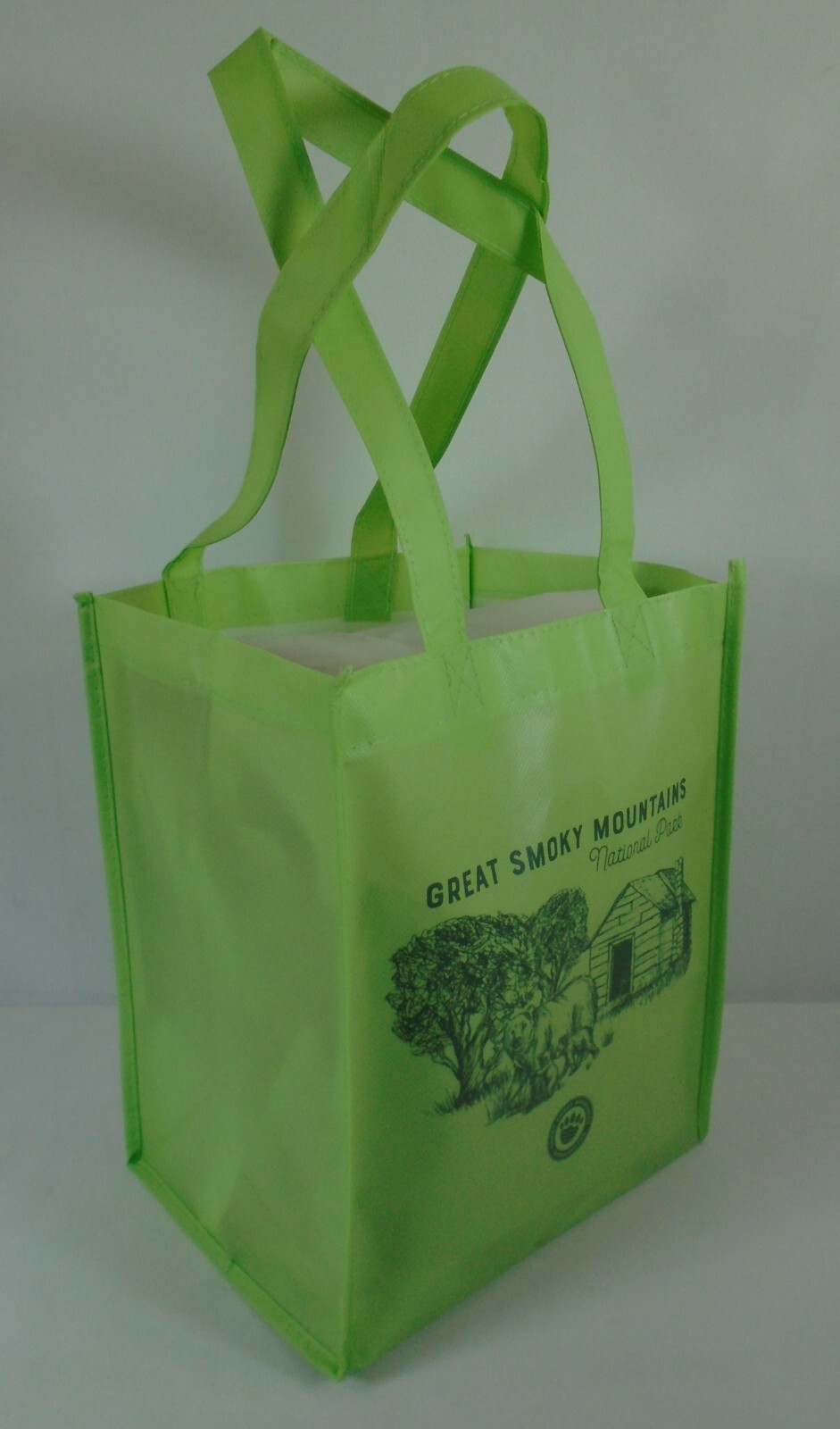 Great Smoky Mountains National Park Green Small Tote Bag GSM Association
