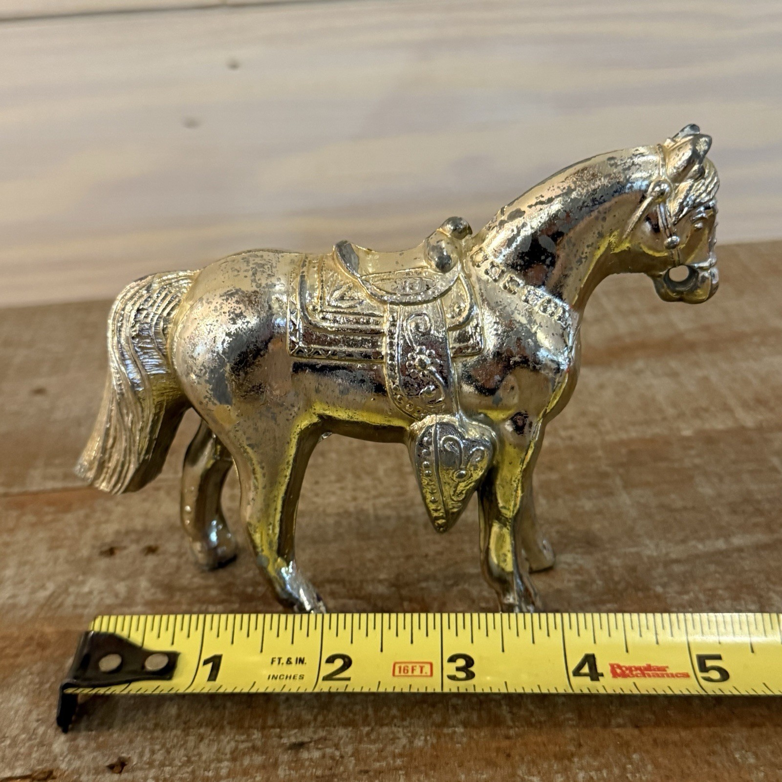 Silver Metal Horse- 11″ x 8.25″ Western Equestrian Decor Made In USA