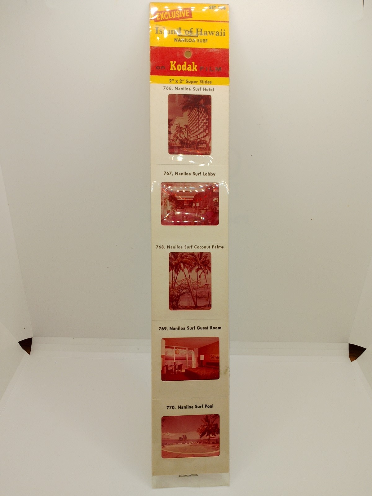 Vintage Kodak Film 5 Color Slides 2″x2″ – Island Of Hawai Naniloa Surf