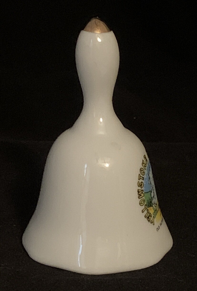 Yellowstone National Park Porcelain Bell Old Faithful Geyser Vintage Souvenir