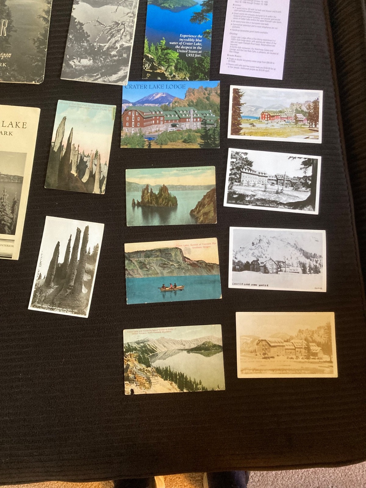 Lot of 17 Crater Lake National Park Postcards Brochures Guides