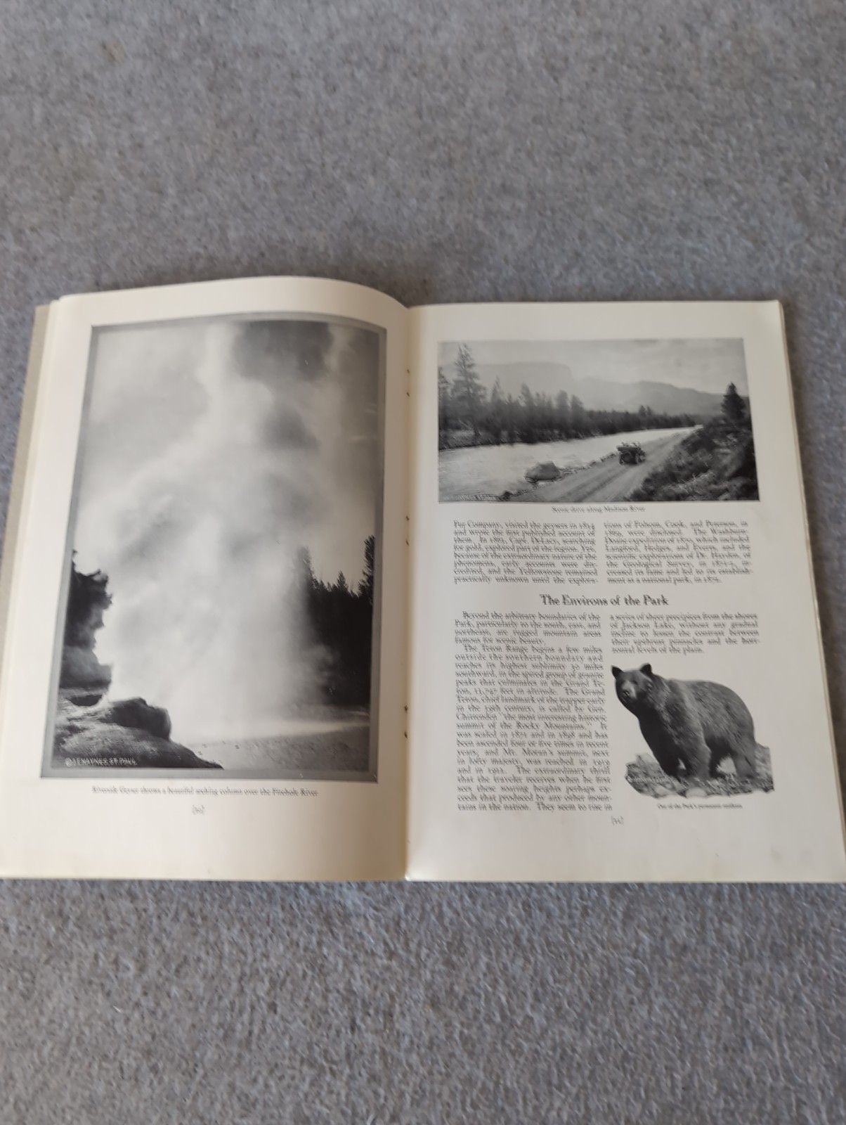 1925 Yellowstone National Park Union Pacific Overland Route 40 Page Booklet Maps