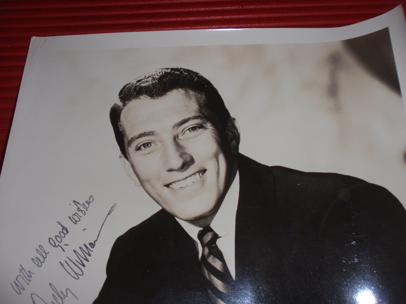 2 VINTAGE 8X10 BLACK & WHITE ENTERTAINMENT PHOTOS ANDY WILLIAMS 1950’S /1960’S
