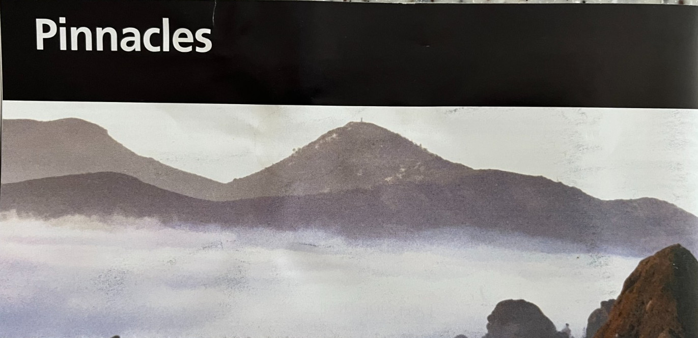 2022 PINNACLES NP – California NATIONAL PARK SERVICE UNIGRID BROCHURE/MAP OOP