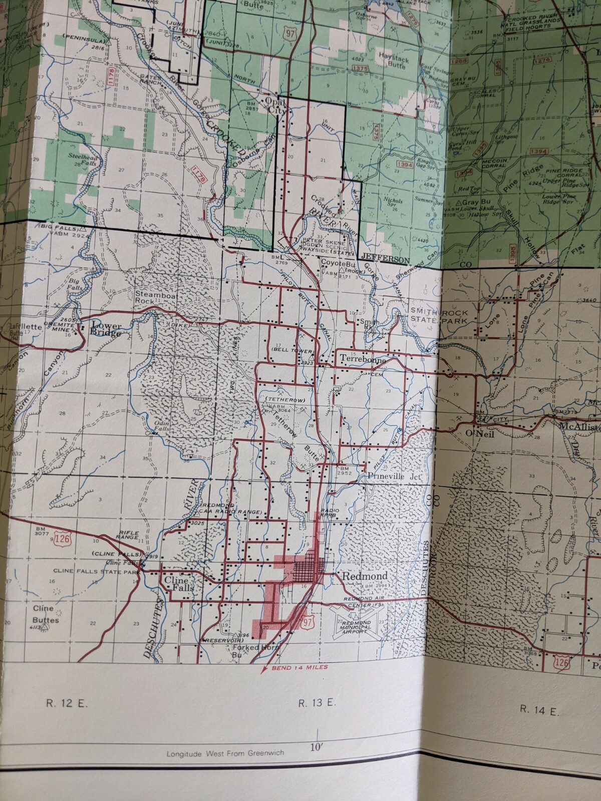 Crooked River National Grassland USDA Map 1970
