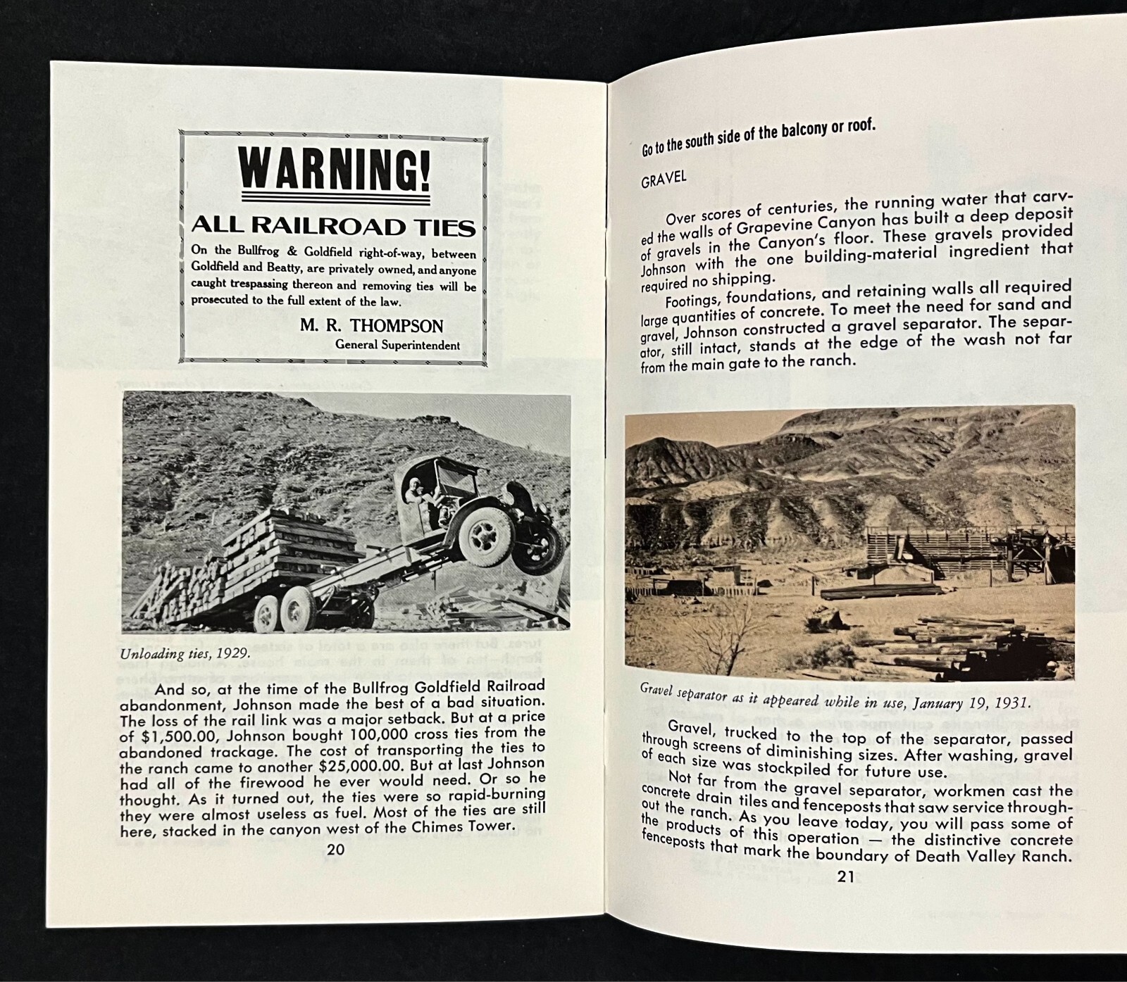 1975 Death Valley Monument Park Ranch Scotty Walking Tour Map Vtg Travel Booklet