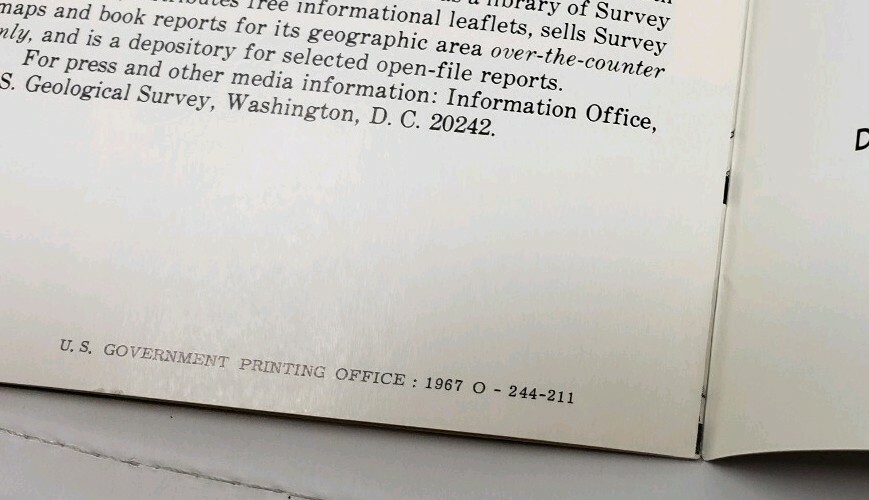1967 United States Geological Survey Vintage Brochure – USGS – USDOI