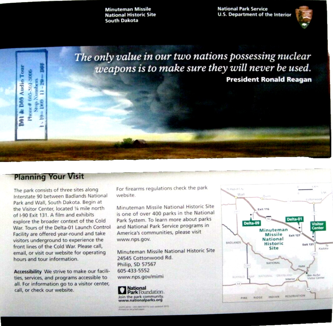 Minuteman Missile Historic Site 2 National Park Service Unigrid Brochures Maps