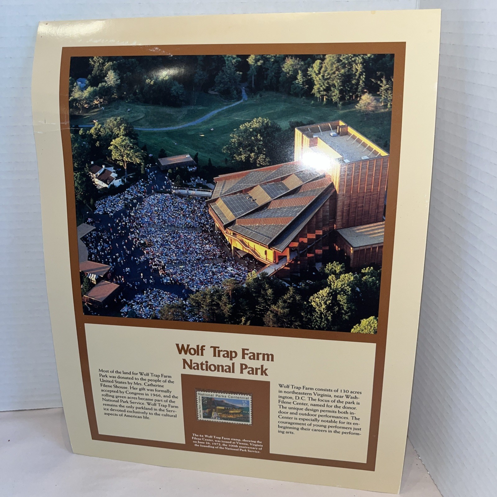 Wolf Trap Farm National Park Featured On This Commemorative Stamp Display Print