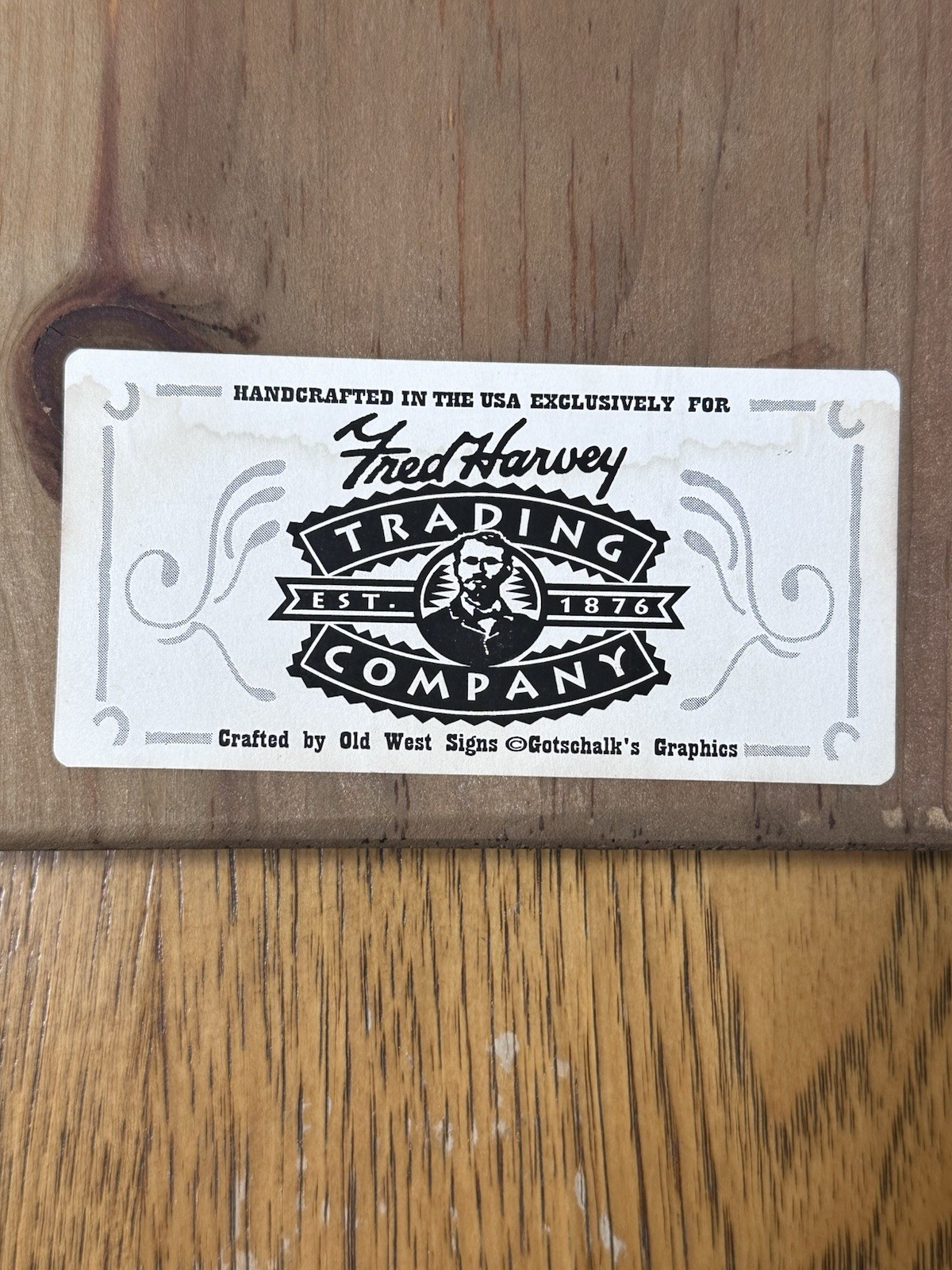 Vintage Fred Harvey Yellowstone National Park Wood Sign Grizzly Country Rustic