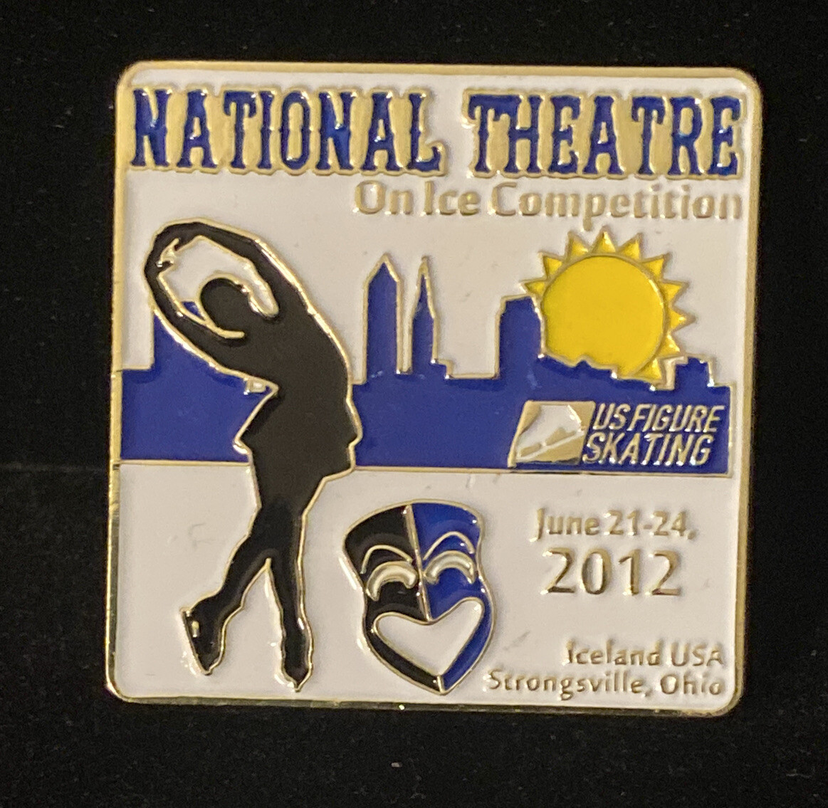 National Theatre On Ice Competition LAPEL PIN pin back 2012 Strongsville Ohio