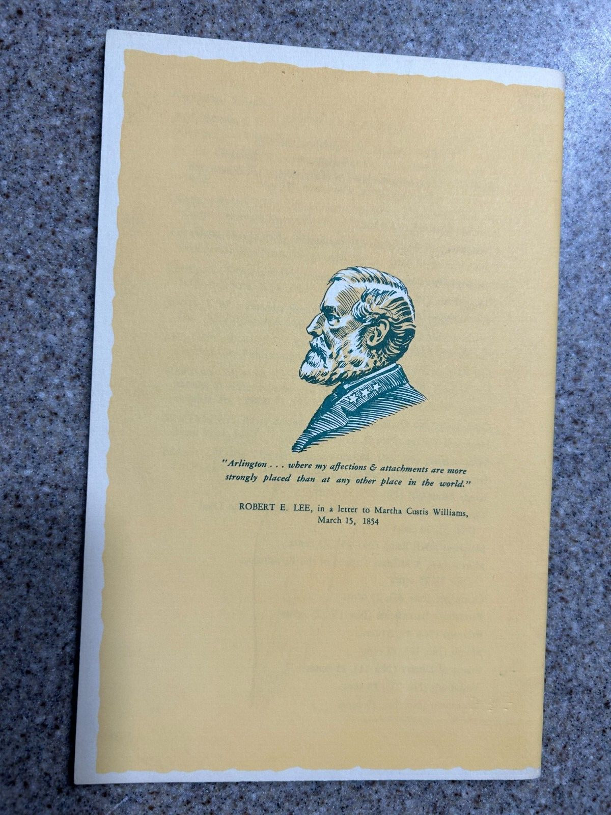 Vintage CUSTIS-LEE Mansion 1956 Booklet: The Robert E Lee Memorial Park Service