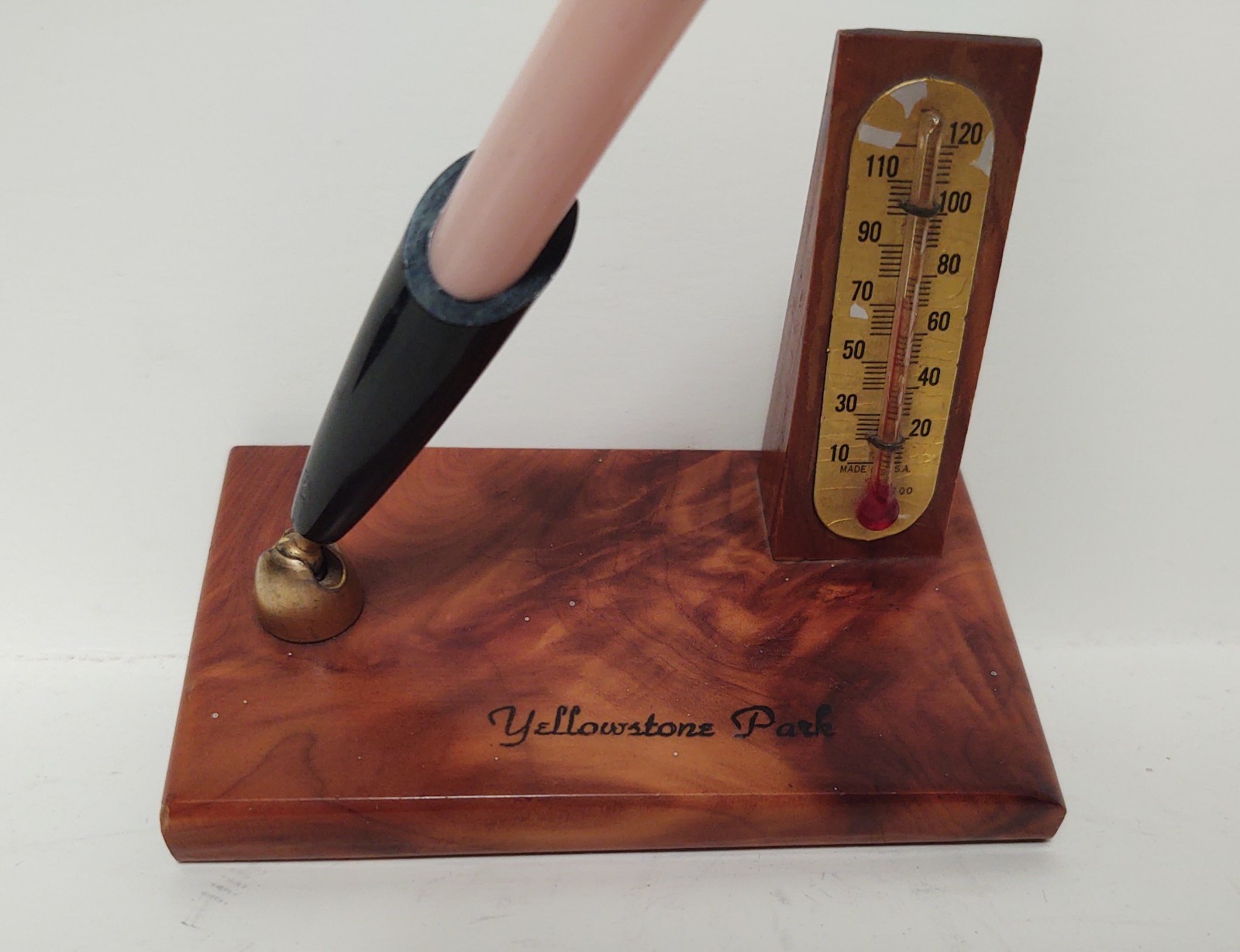 Vintage Union Pencil Co. New York Pen Thermometer Yellowstone Park Advertising
