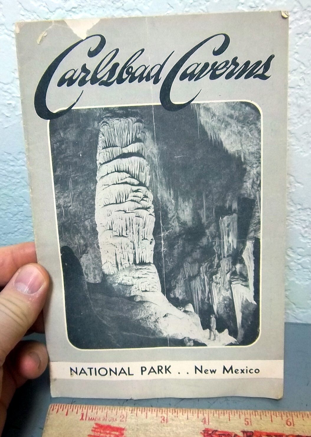 vintage 1950 Carlsbad Caverns National Park New Mexico souvenir Tourist Brochure