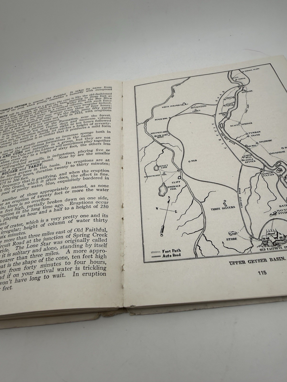 1923 Campbell Yellowstone Park Guide 4th Ed Softcover Map Camp Brochure