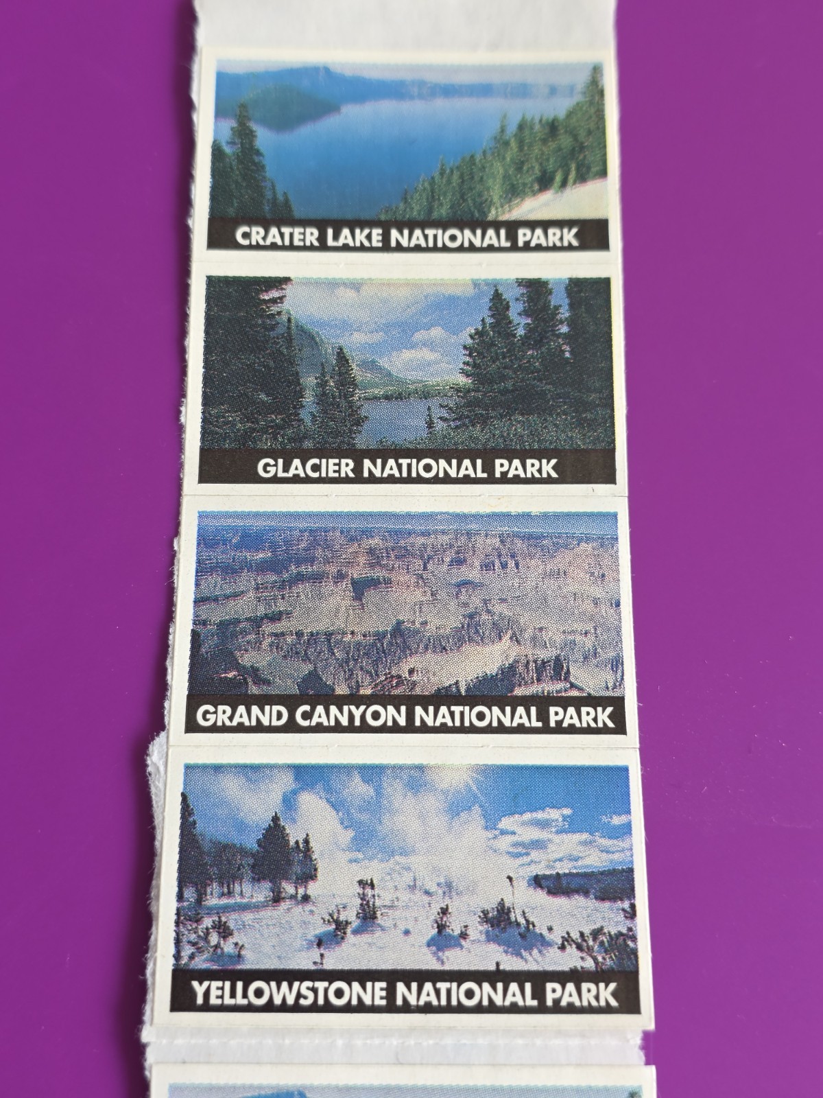 VTG National Park Souvenir Stickers Lot Grand Canyon, Crater Lake, Yellowstone