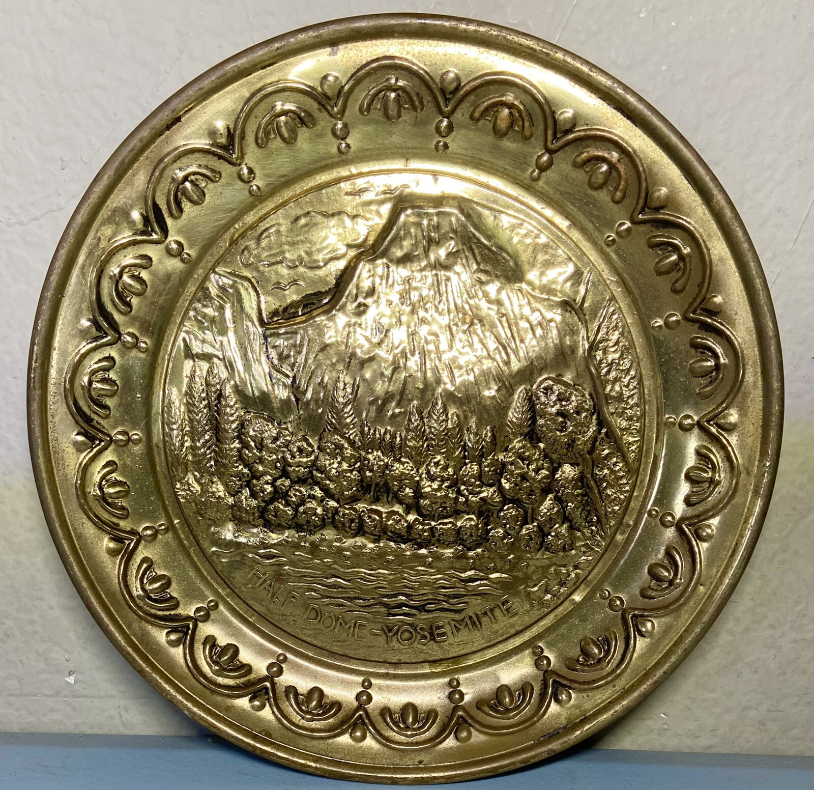 Vintage Yosemite National Park ￼California Half Dome Rock 10” Metal Wall Plaque
