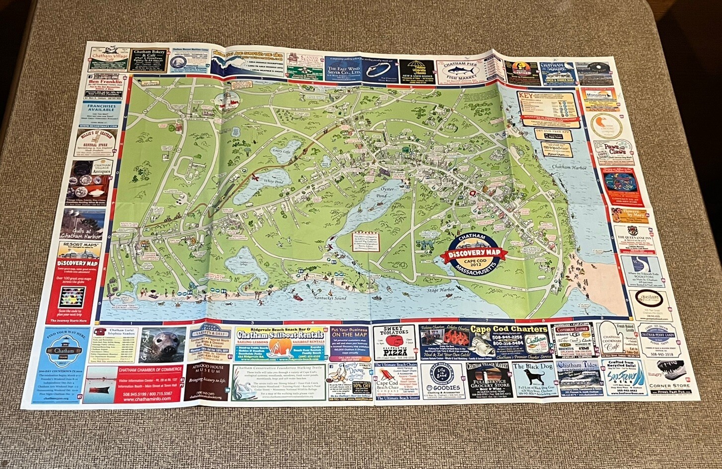 CHATHAM & ORLEANS CAPE COD MASSACHUSETTS DISCOVERY MAP 2012