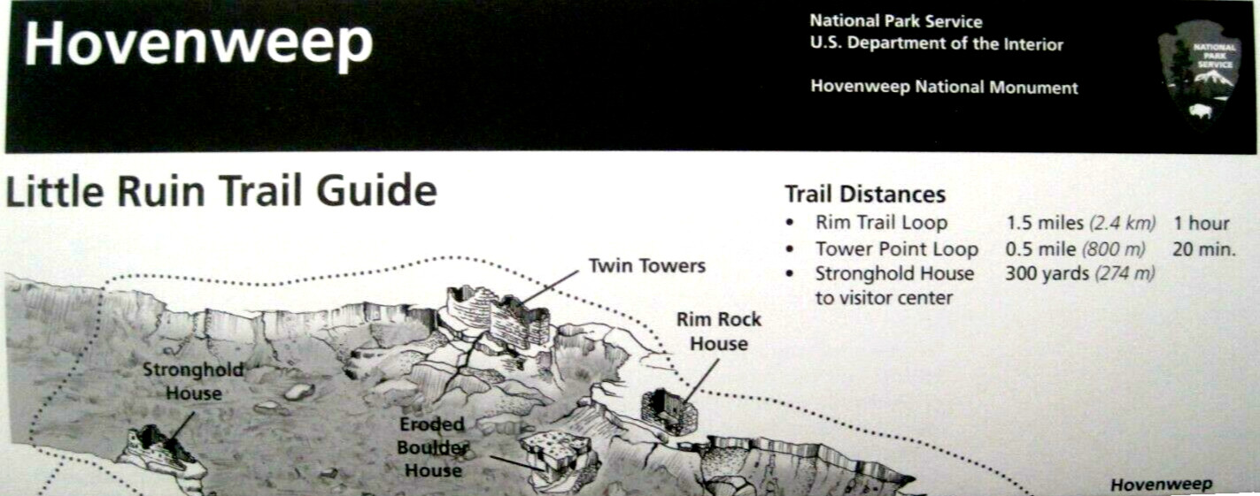 Hovenweep National Monument & Trail Guide National Park Service Unigrid Brochure