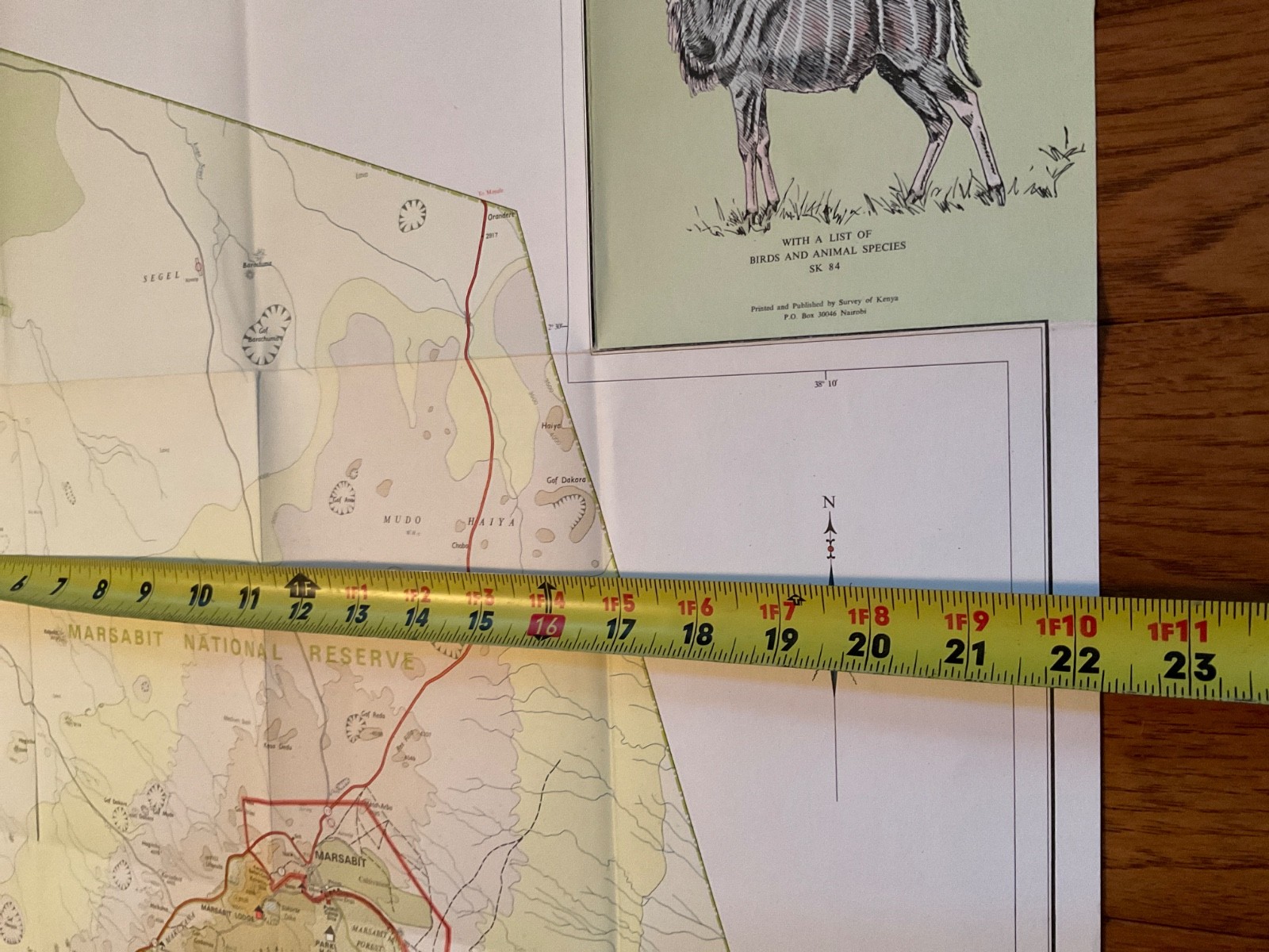 Map of Marsabit National Park and Reserve, Copyright 1979 Kenya Government