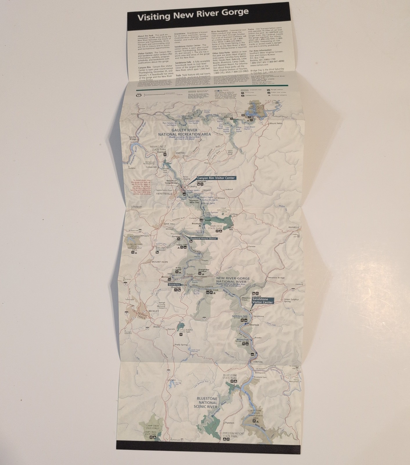 New River Gorge National Park Service NPS Unigrid Brochure GPO 2004 Reprint 2004