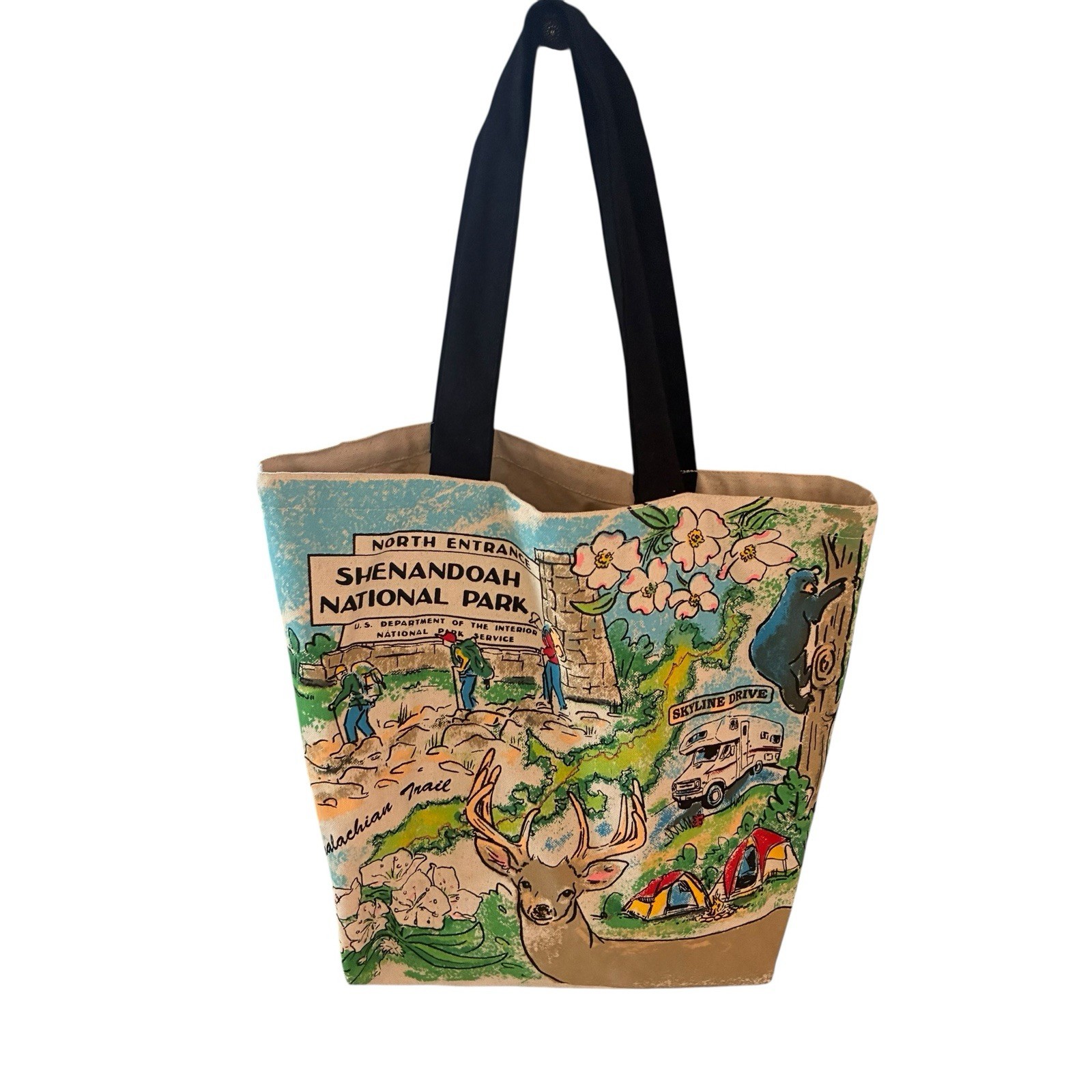 Shenandoah National Park Souvenir Tote Bag Canvas Appalachian Trail Skyline Dr