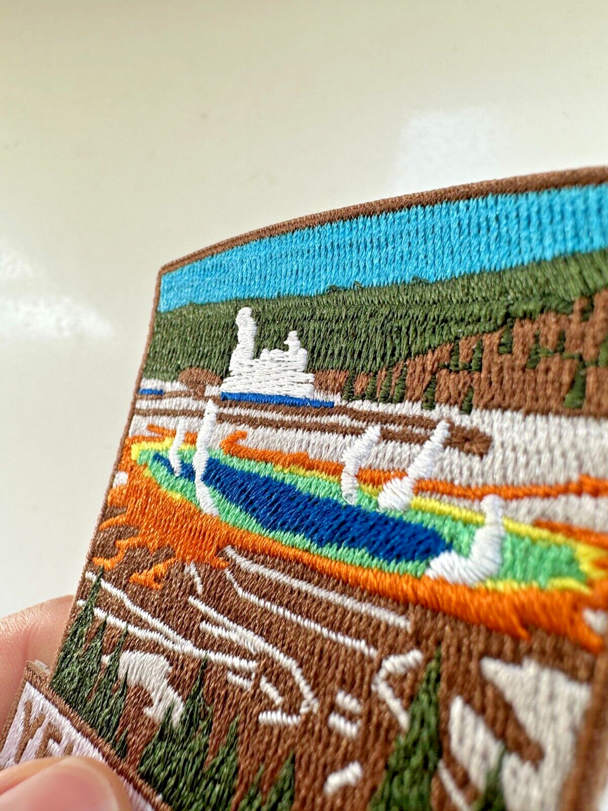 Yellowstone National Park Iron On Patch Geyser 2.5″x3″ Embroidered Colorful NEW