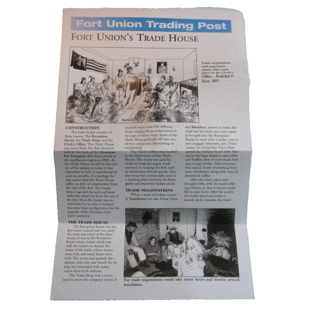 NPS Brochure Fort Union Trading Post National Historic Site Info on the Fort