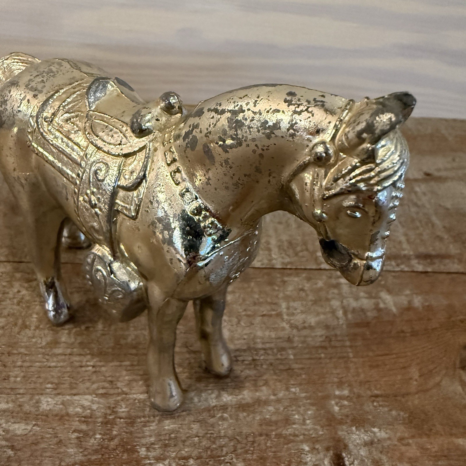 Silver Metal Horse- 11″ x 8.25″ Western Equestrian Decor Made In USA