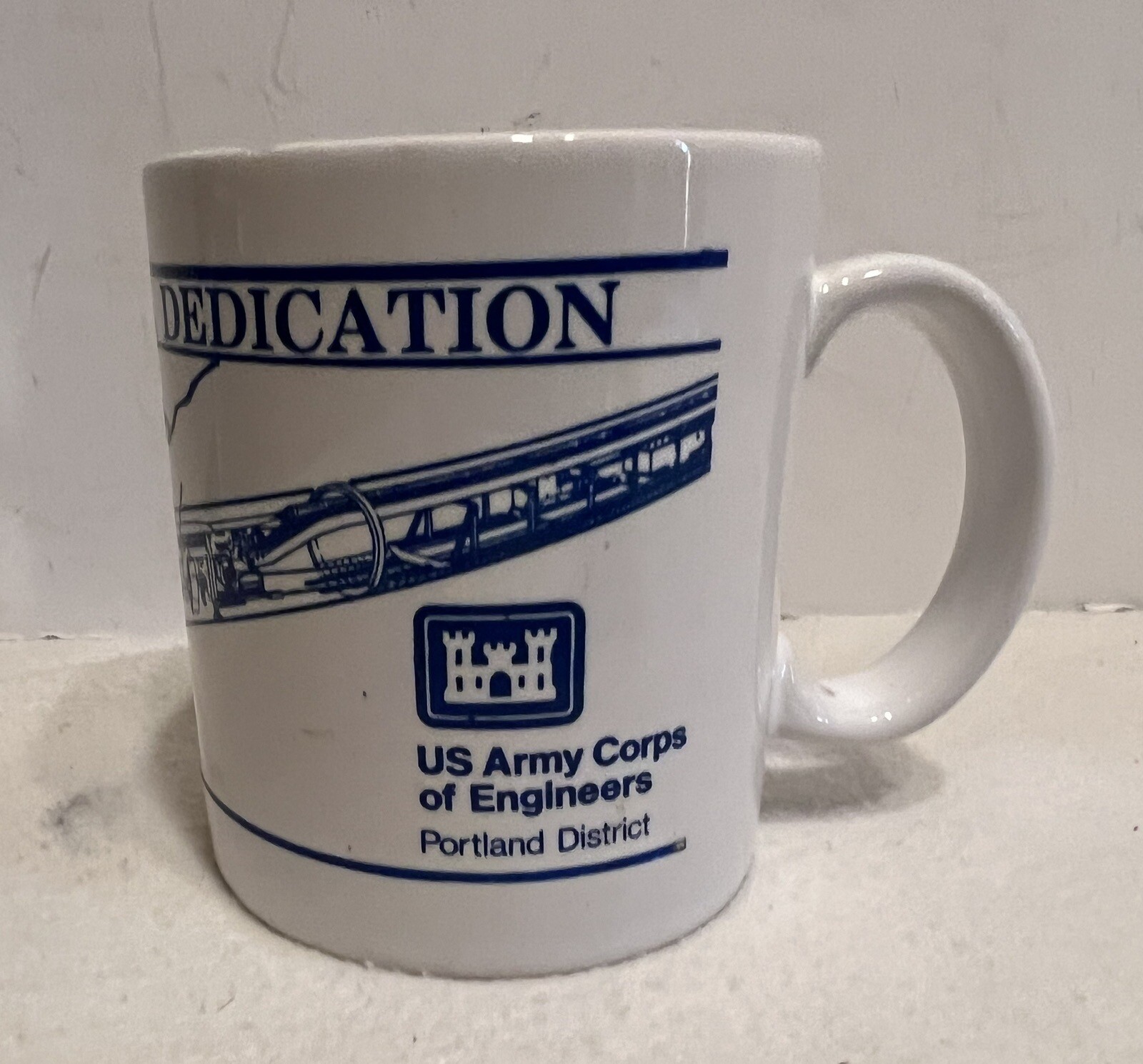 Vintage 1985 Spirit Lake Tunnel Dedication Mug US Army Corp Engineers