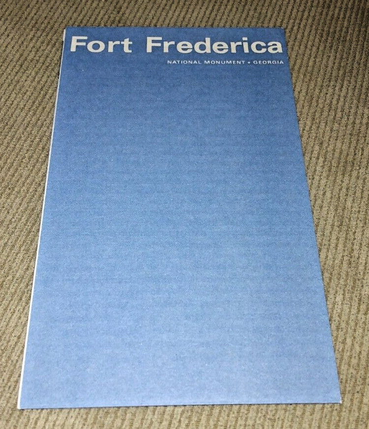 VINTAGE FORT FREDERICA NATL MONUMENT GEORGIA BROCHURE W/MAP & INFO 70s ESTATE