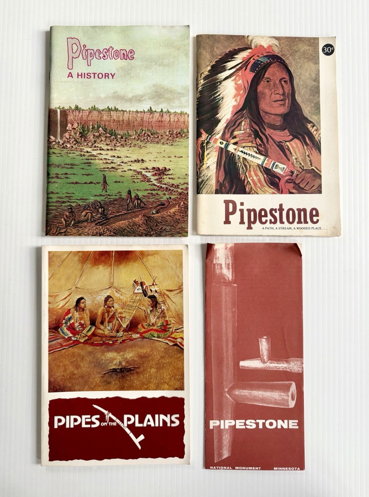Lot Of 4 Pipestone National Monument Minnesota Tourist History Leaflets Booklets