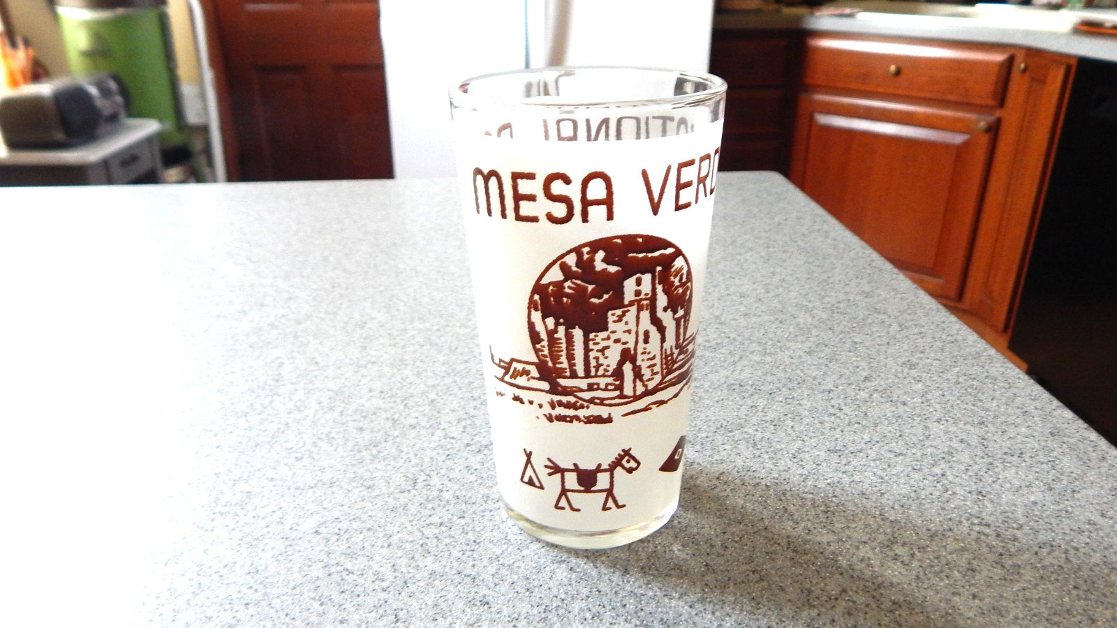 Mesa Verde National Park Souvenir Drinking Glass – Circa 1960