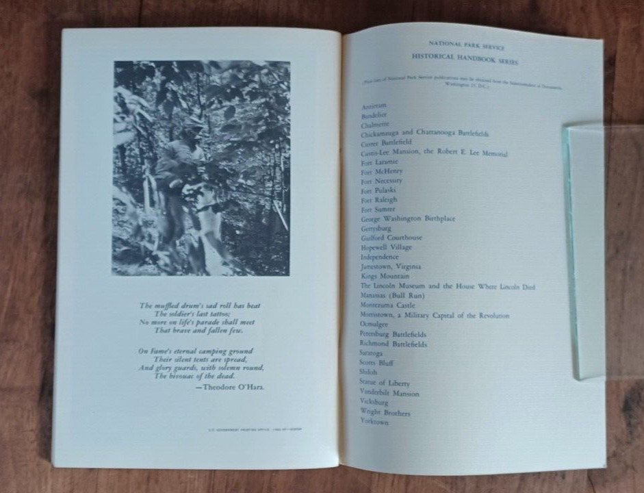 Gettysburg National Park Service Handbook Series No. 9 – 1962 Booklet