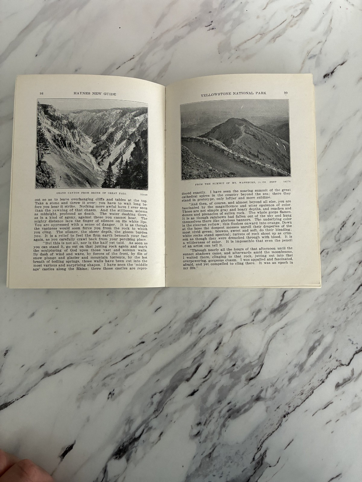 Vintage 1921 Haynes Guide Yellowstone National Park Handbook Book With Map 160pg