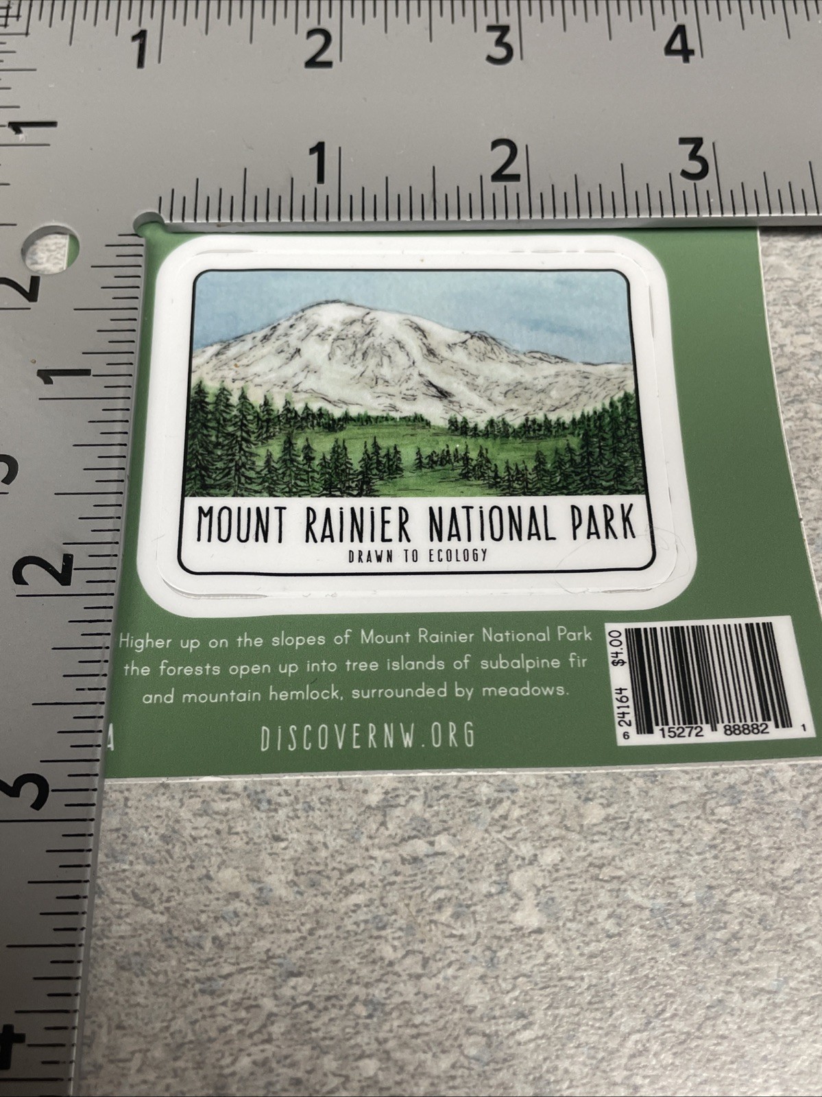 Decal – Outdoor – Mount Rainier National Park 2.5” Inch All Weather – Free Ship
