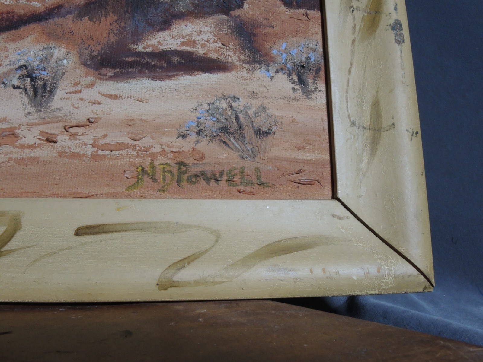 Vintage Signed 1938 Oil Painting of the Double O Arch, Arches National Park Utah