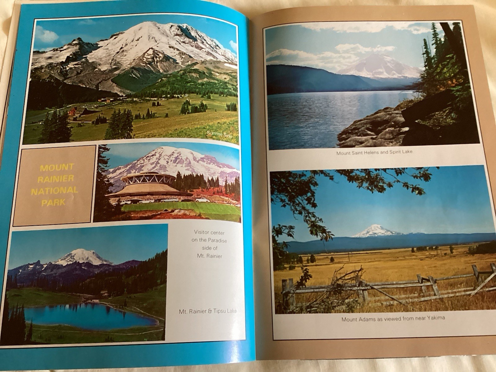 Mount Ranier National Park Map 1978 & Pictorial Booklet of Scenic Washington MCM
