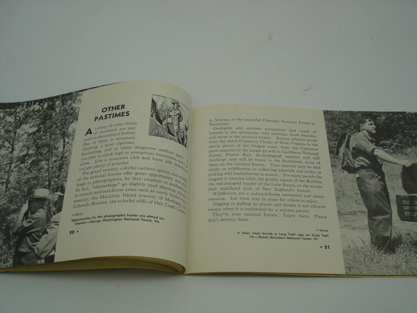 1960 NATIONAL FOREST VACATION Book Parks by State Scenic Drives Picnics Guide