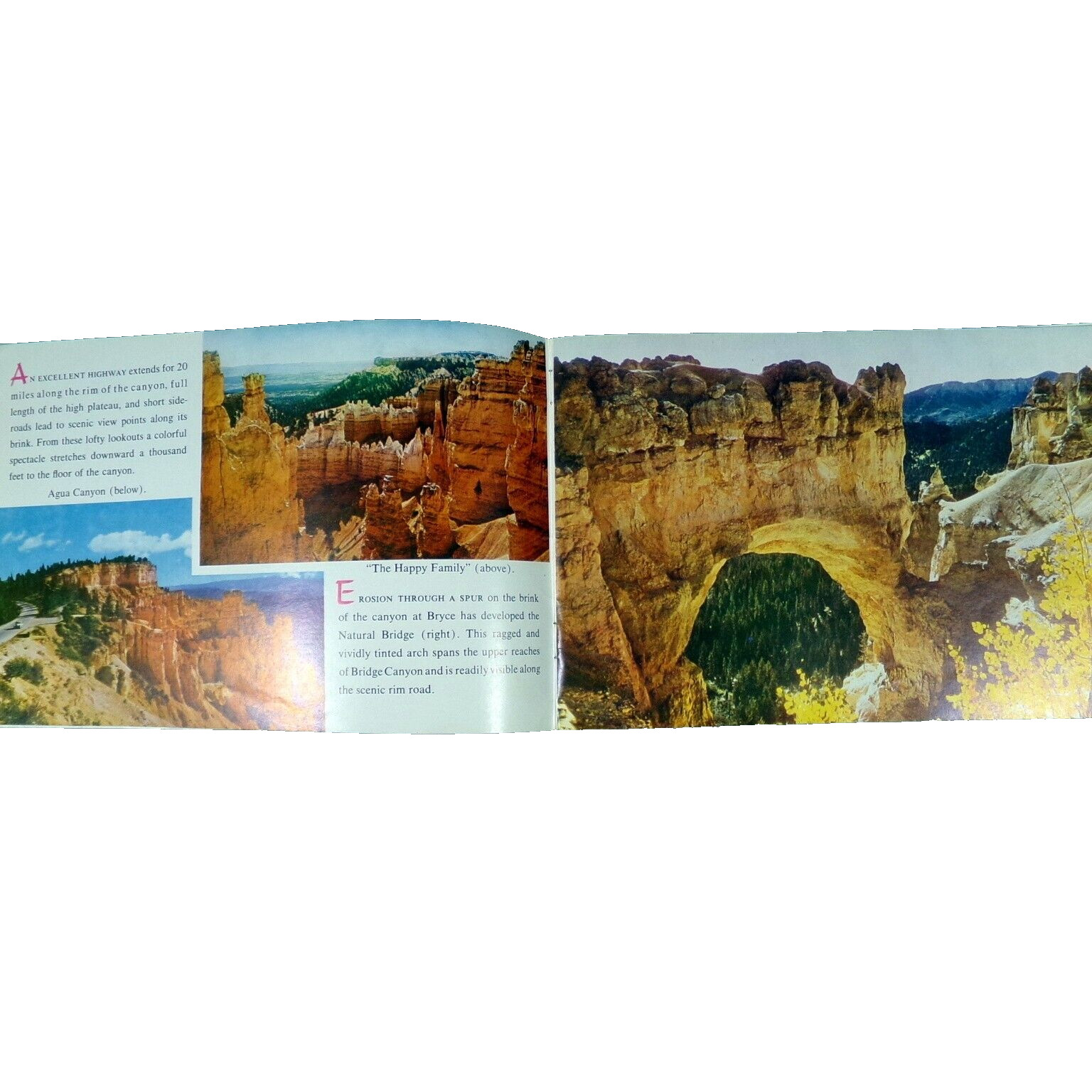 Vtg Bryce Canyon Zion Grand Canyon Souvenir Booklet with Colorado River Country