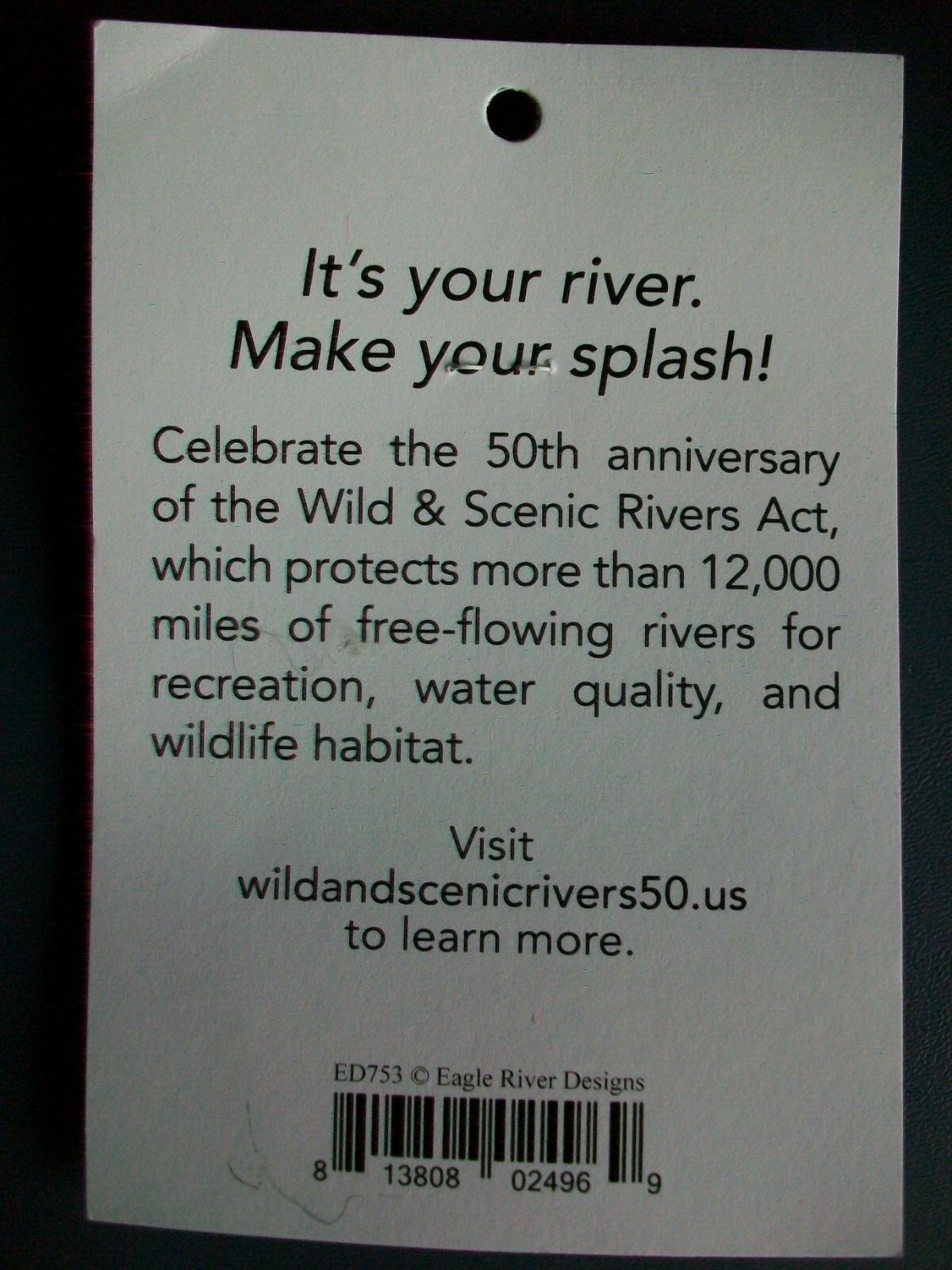 Wild & Scenic Rivers Patch 50 Years 50th Anniversary Collectors Special Edition