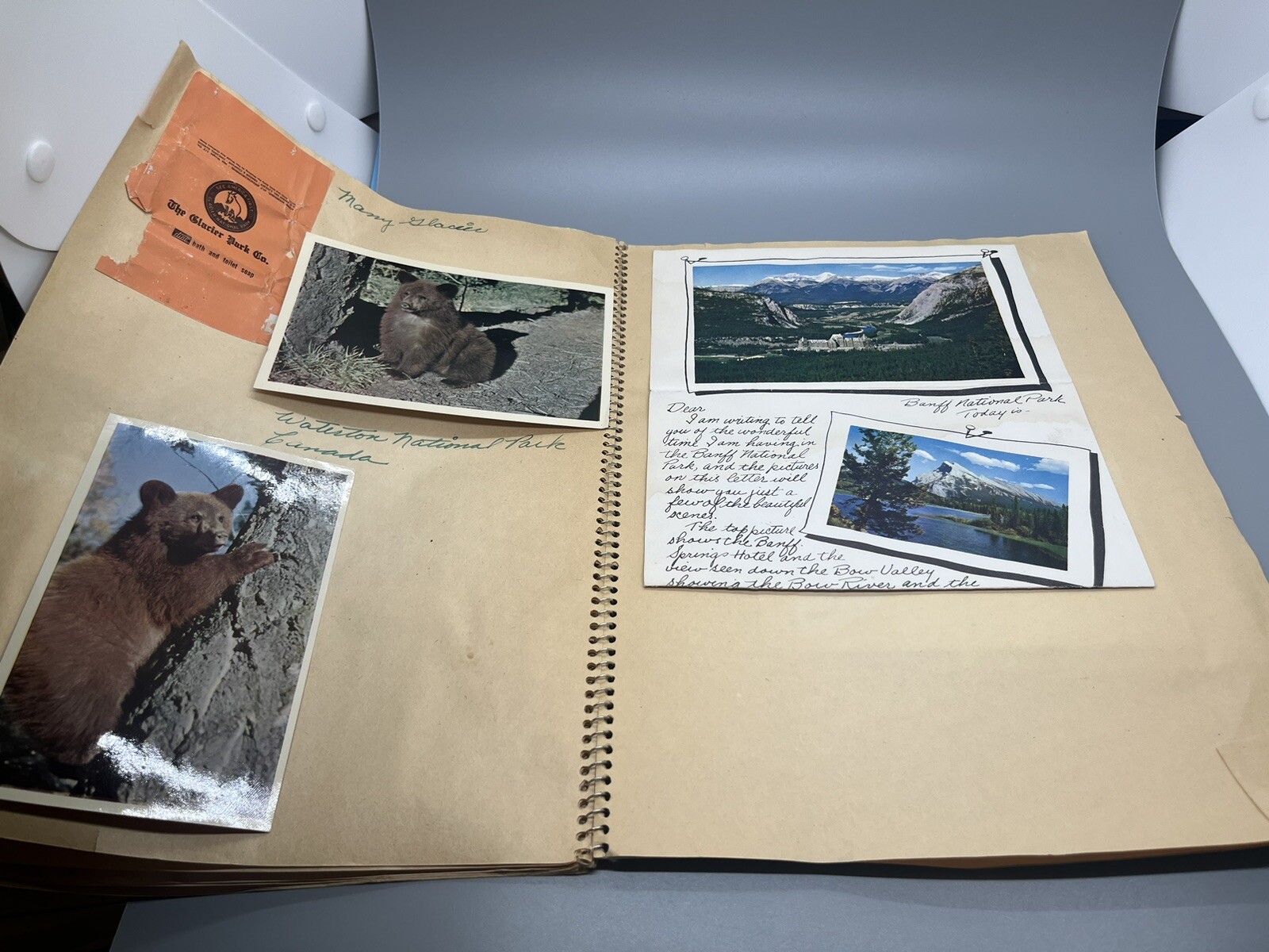 Vintage National Parks Scrap Book 1956 Glacier Yellowstone National Park