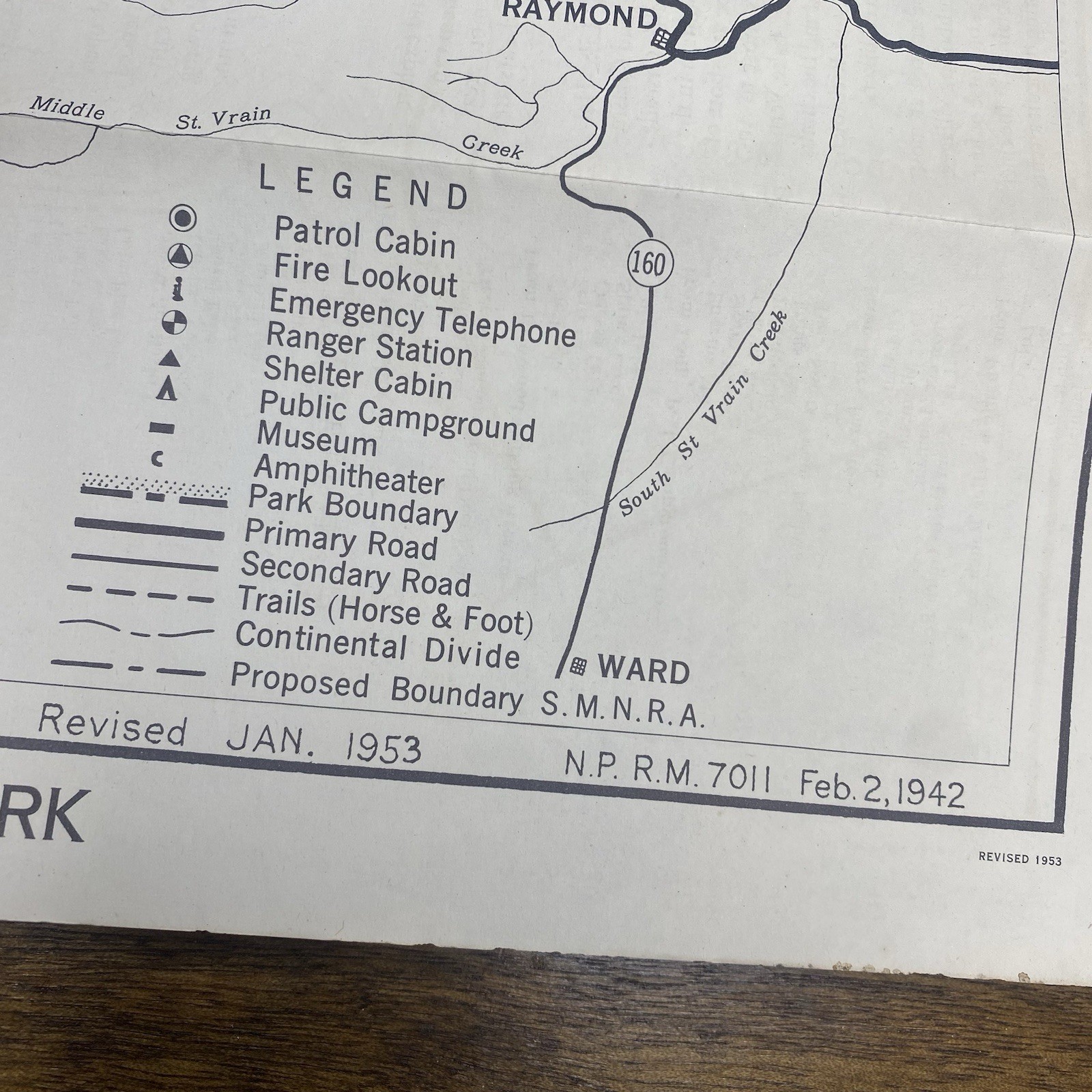 Rocky Mountain Pamphlet With Map 1954 Travel Guide National Park Colorado