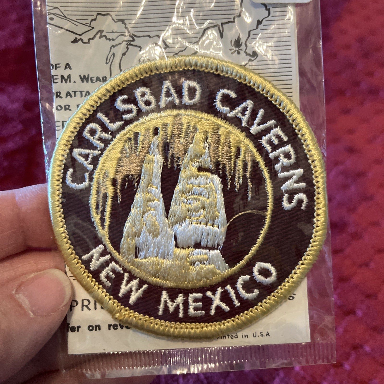 Vtg Trailblazer Emblems New Mexico CARLSBAD CAVERNS NATIONAL PARK Patch