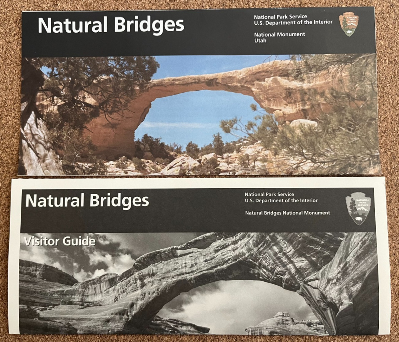 2 NATURAL BRIDGES NM NATIONAL PARK SERVICE UNIGRID BROCHURE/MAP & GUIDE 2024