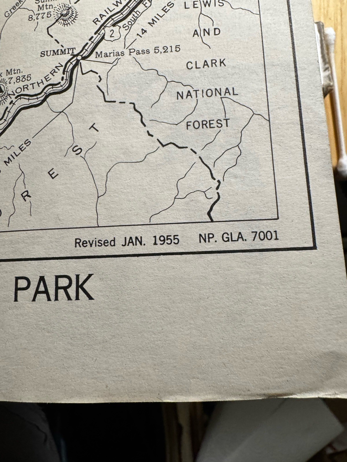 Vintage 1956 Glacier National Park Montana Information Brochure