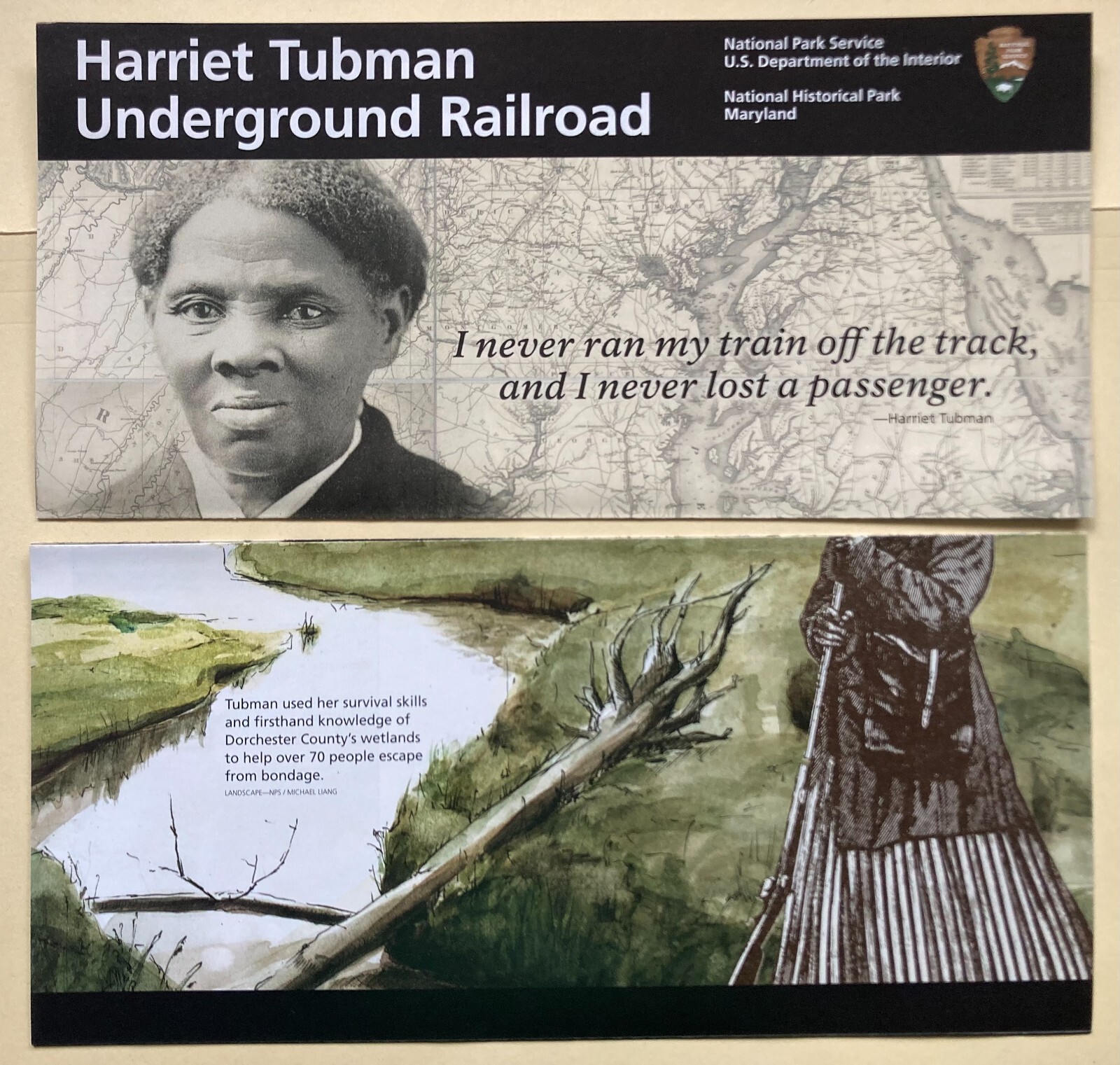 HARRIET TUBMAN UNDERGROUND RAILROAD NATIONAL PARK UNIGRID BROCHURE BLACK HISTORY