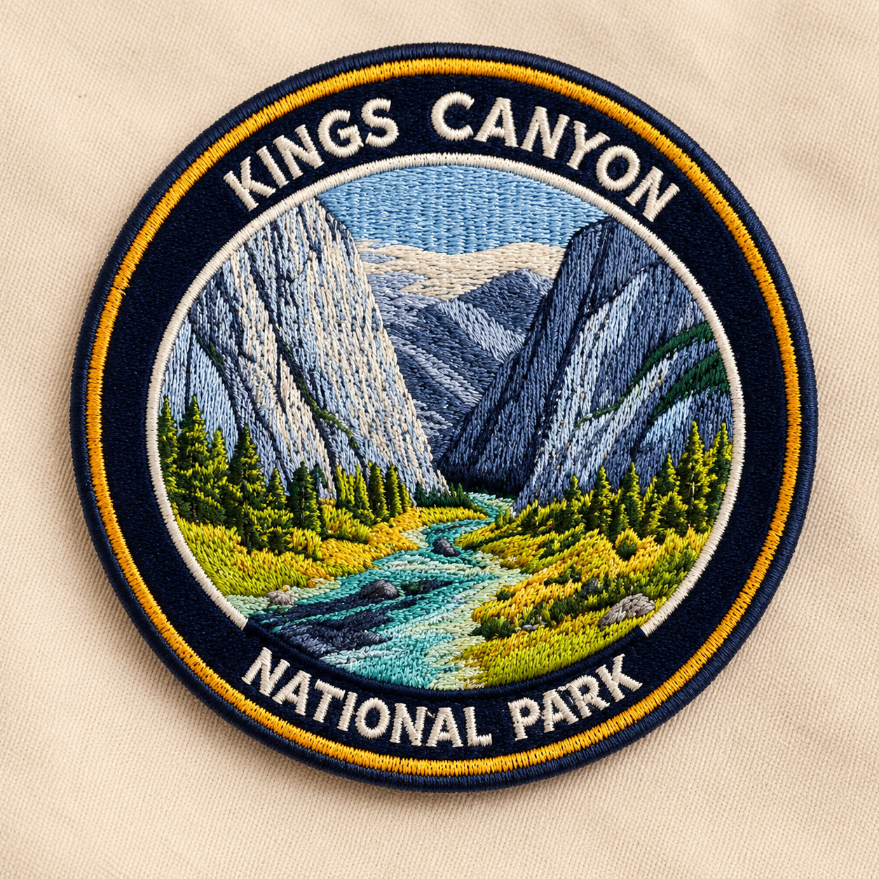 Kings Canyon National Park Embroidered Patch – Sierra Mountain Travel Souvenir